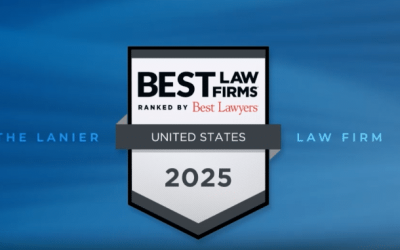 The Lanier Law Firm's 2025 award for Best United States Law Firm presented by Best Lawyers